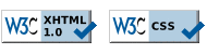 Valides XHTML 1.0 Transitional, valides CSS
